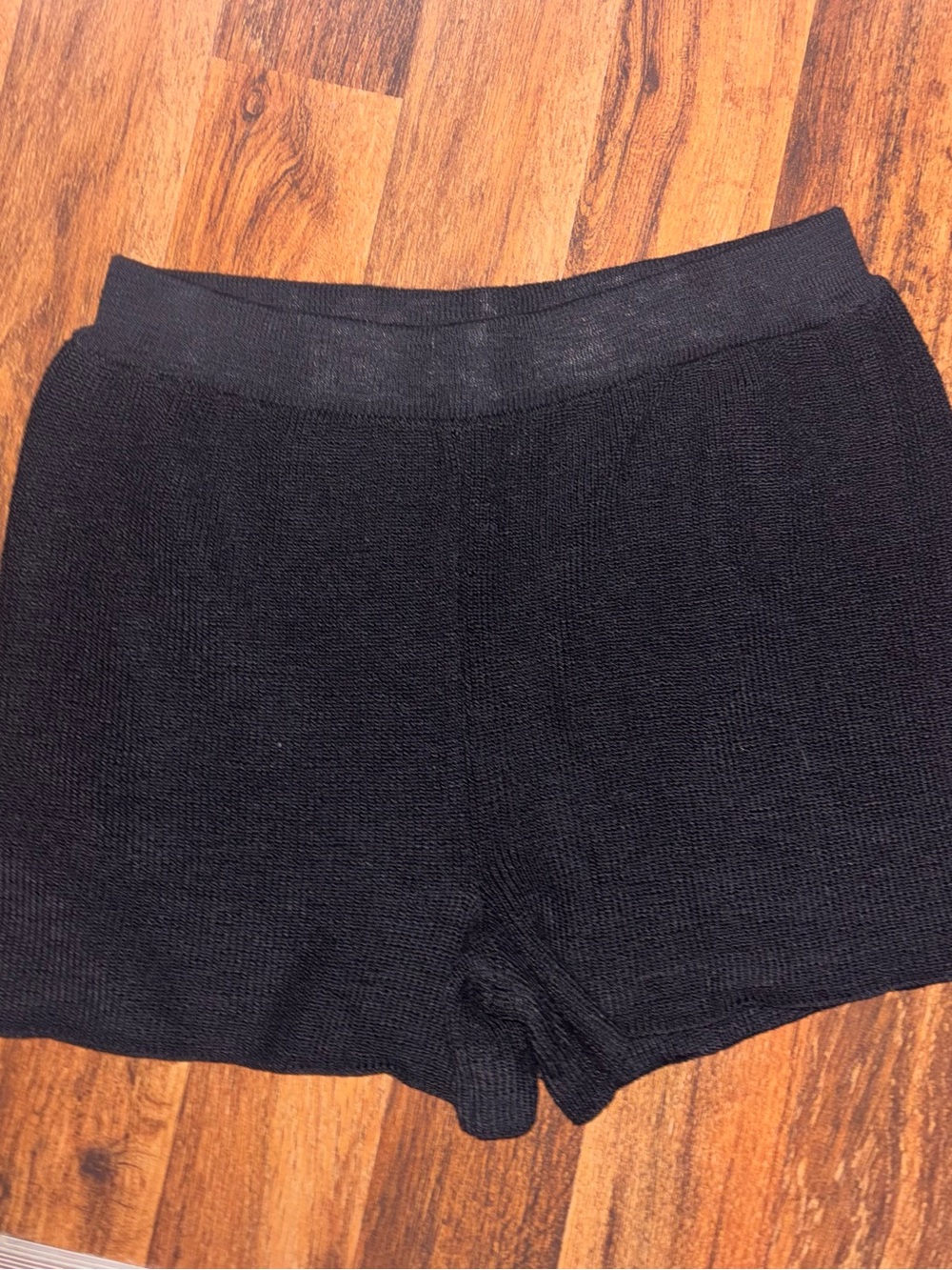 Zenana Outfitters Black Knit Shorts